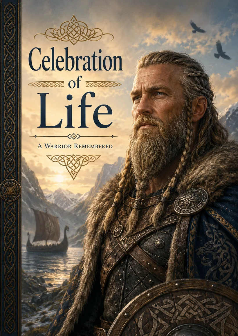 Personality card — Celebration of Life, a warrior remembered