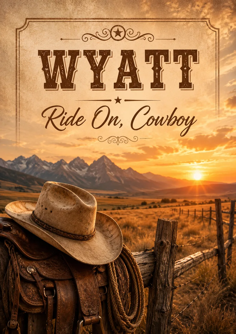 Personality card — Wyatt, Ride On Cowboy