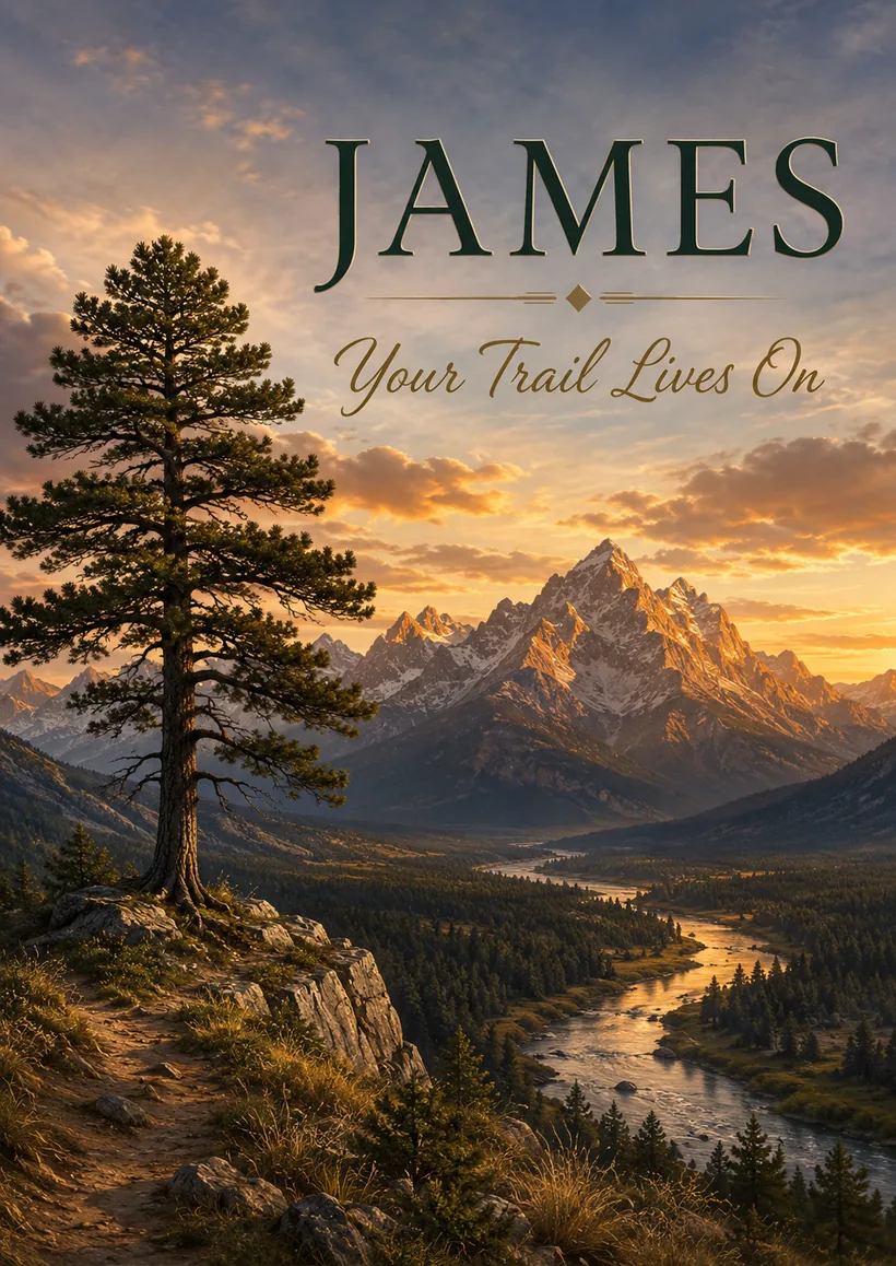 Signature card — James, Your Trail Lives On